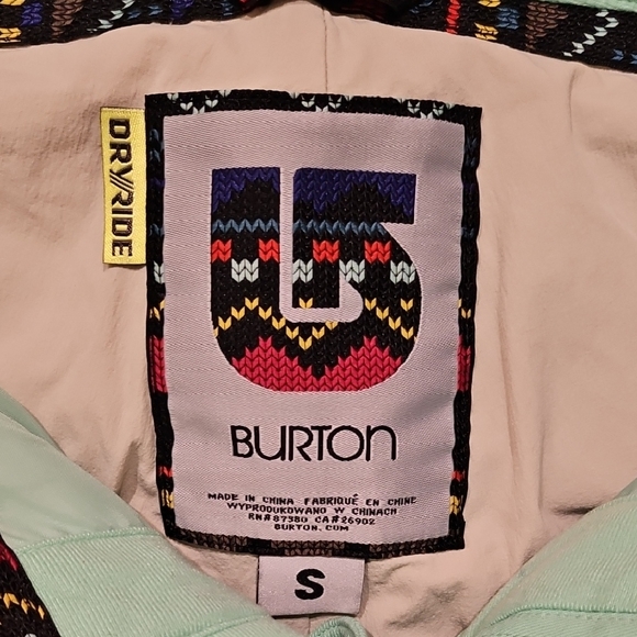 Burton Dry Ride Mountain Dew Collection Mint Green Snowboard Pants - Picture 11 of 16